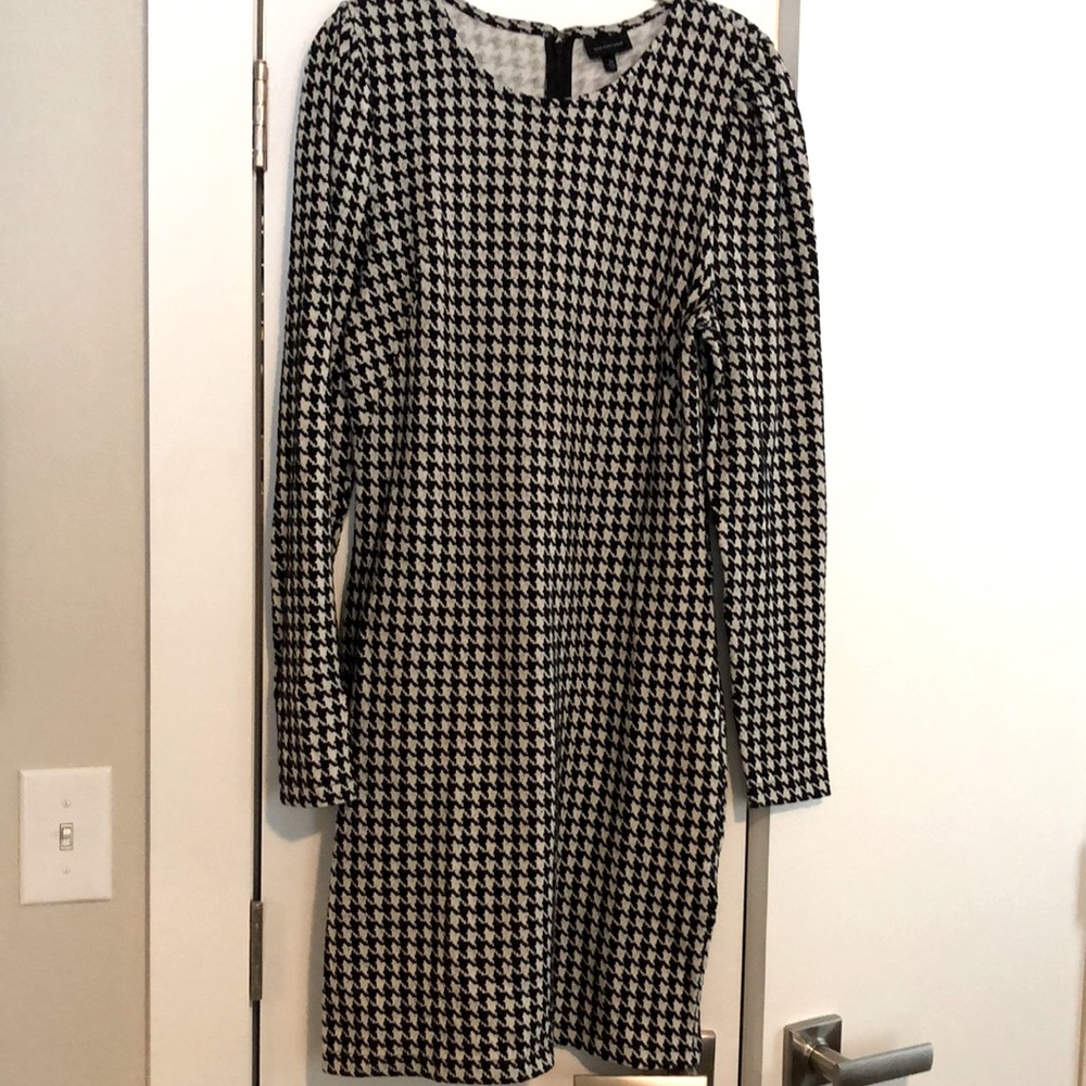 Houndstooth Knit Dress